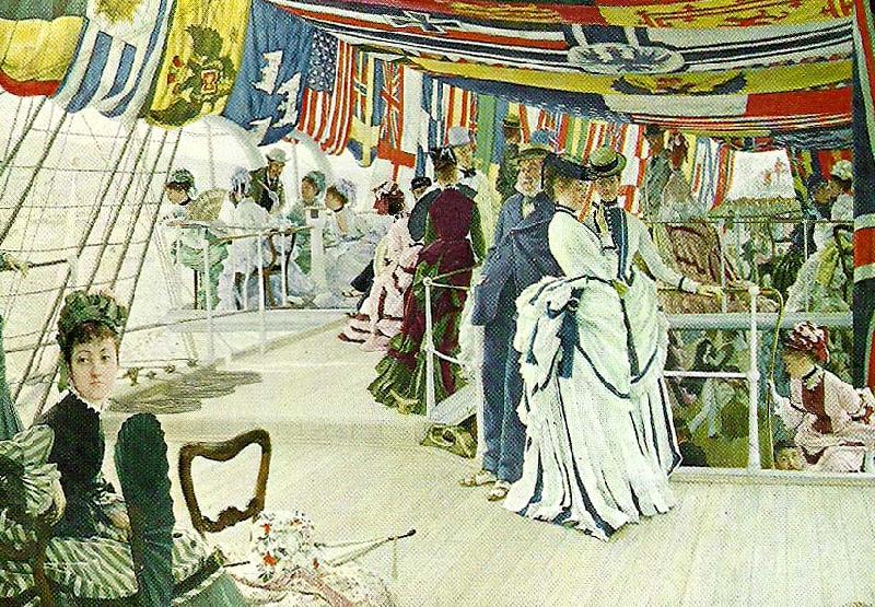 James Tissot festivities aboard ship oil painting image